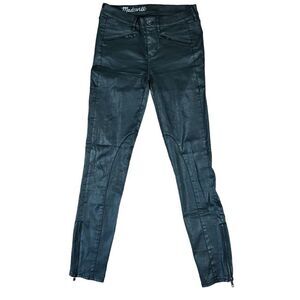 Madewell Black Coated Denim Skinny Jeans